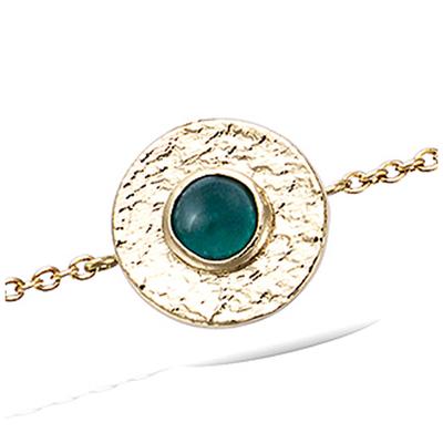 [R1551] - Vergoldetes Armband 'Cleopatra' Grüngold - 12 mm
