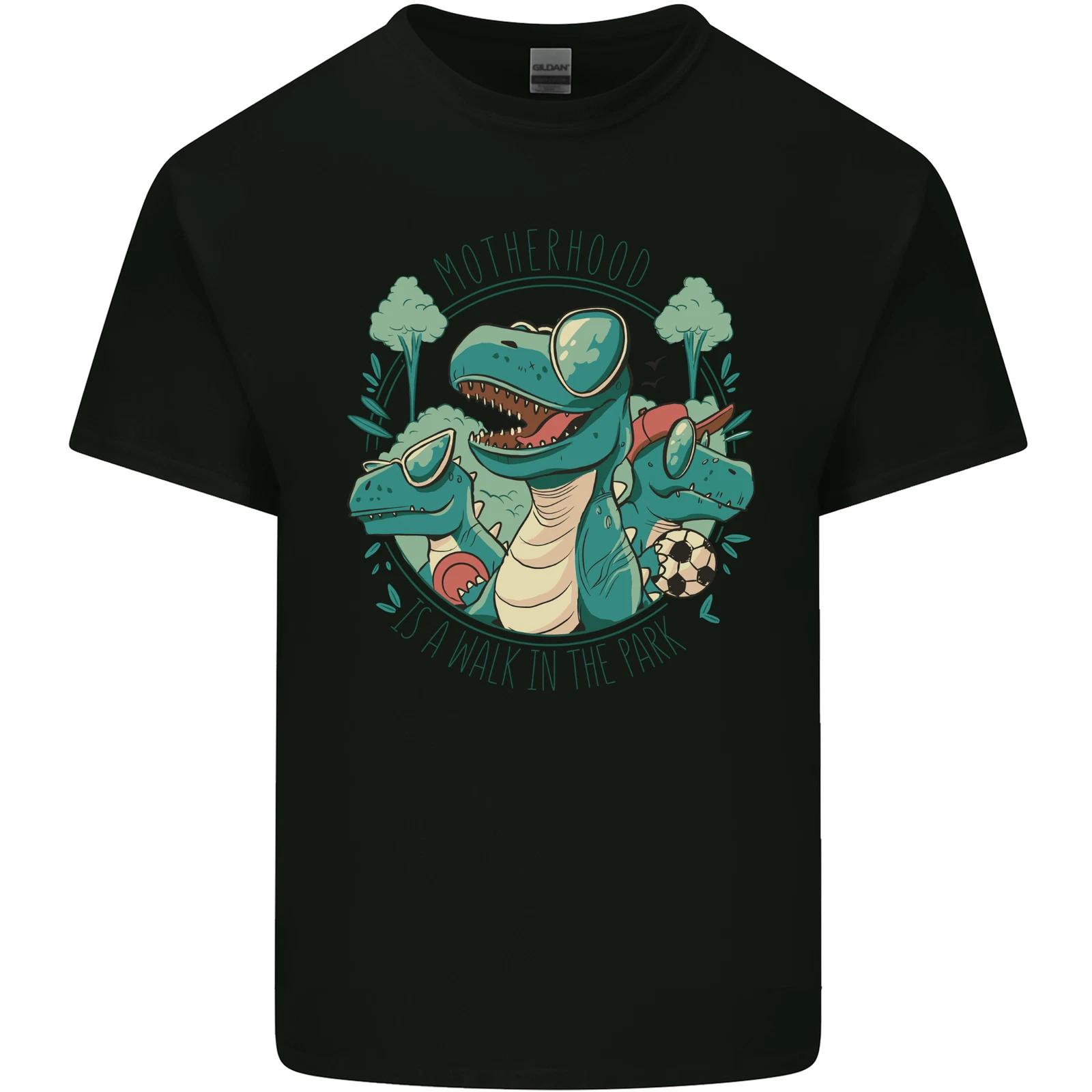 Motherhood Funny Dinosaur Mothers Day Kids T-Shirt Childrens L
