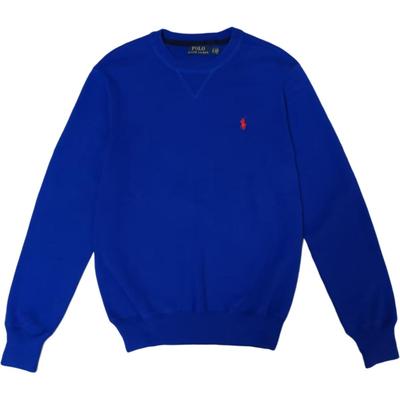 Polo Logo Broderet Pullover Bomuld Langærmet Strikket Sweater Herre sweater MNPOSWE16820076-400