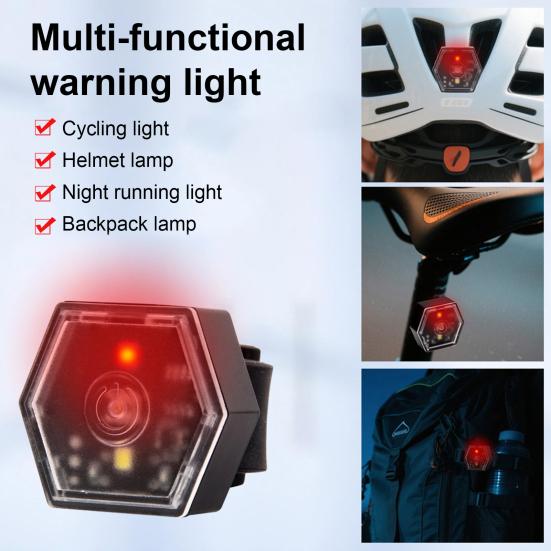 Multifunkční výstražné světlo Mini Vodotěsné Cyklistické Zadní Světlo Přenosné Lehké Venkovní Noční Běh Helma Batoh Držák LED Světlo