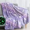 Luminous Blanket Soft Fluffy Glow In the Dark Cute Cozy Glowing All Season Throw Plush Children Air-conditioned Quilt