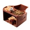 Hermit Crab Shelter with Food Bowls, 2-in-1 Hideout and Feeder for Terrarium
