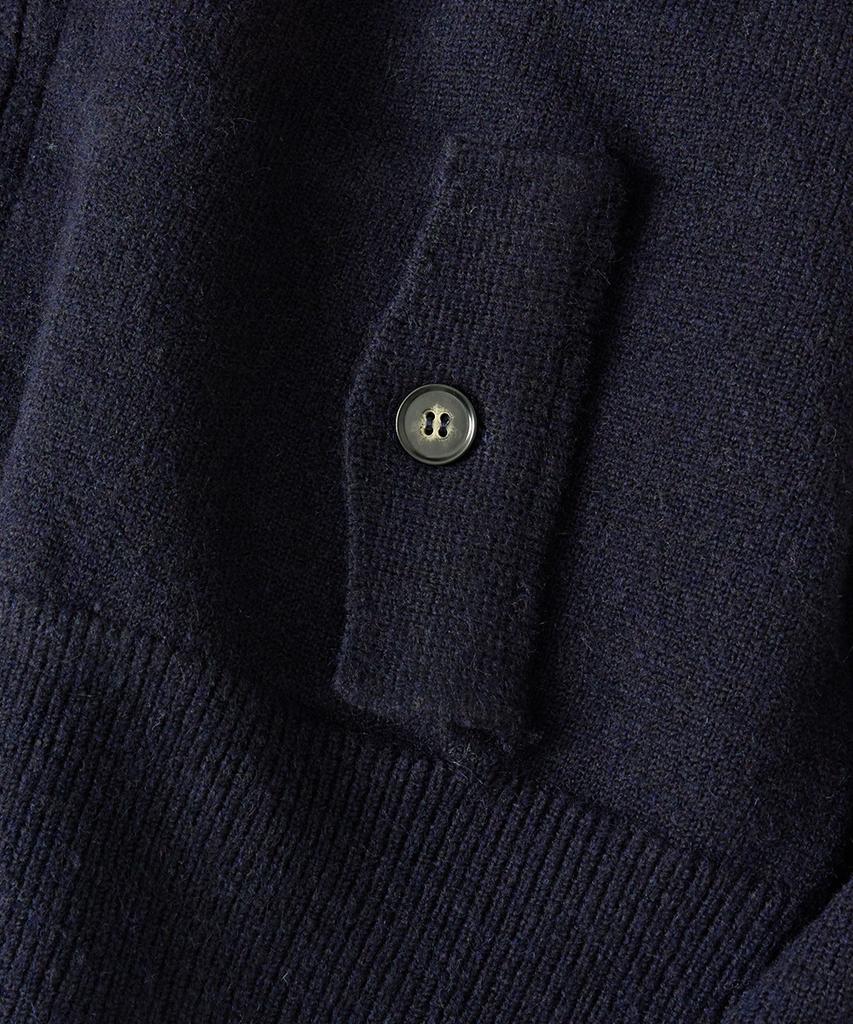Hooves Wool Knit Blouson Jacket [Deep Navy]