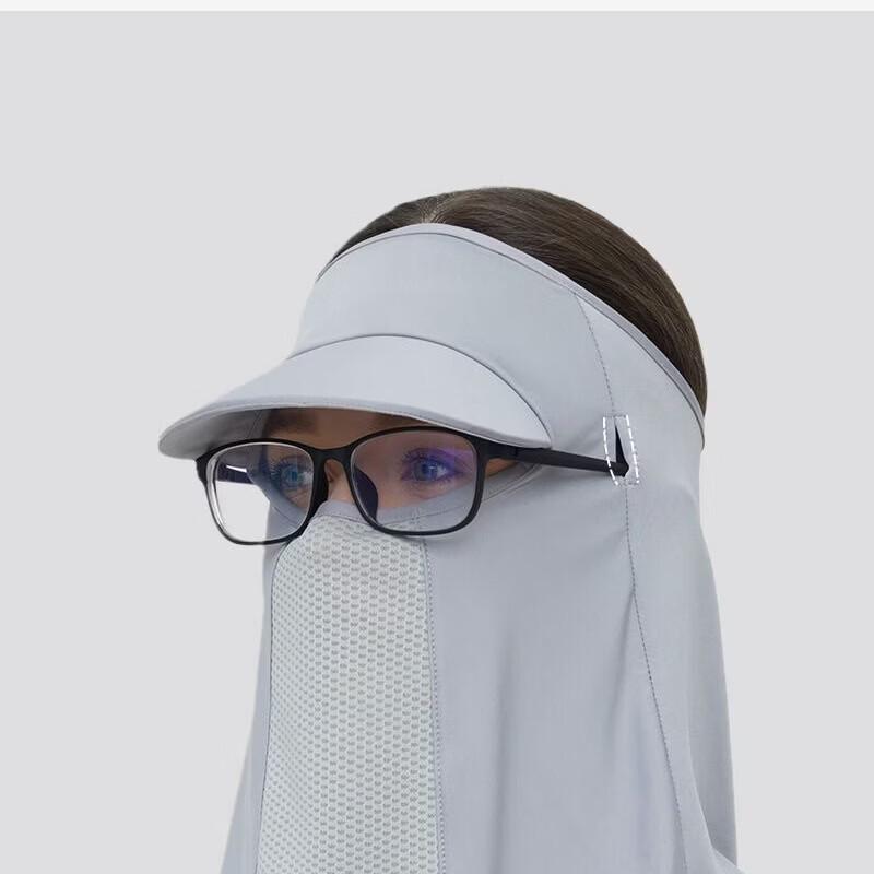 Mu Qingqing Summer Cooling Sun Hat with Integrated Face Mask