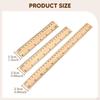 3Pcs Wooden Rulers Measuring Tool Professional Accurate Comfortable Grip 2 Scale