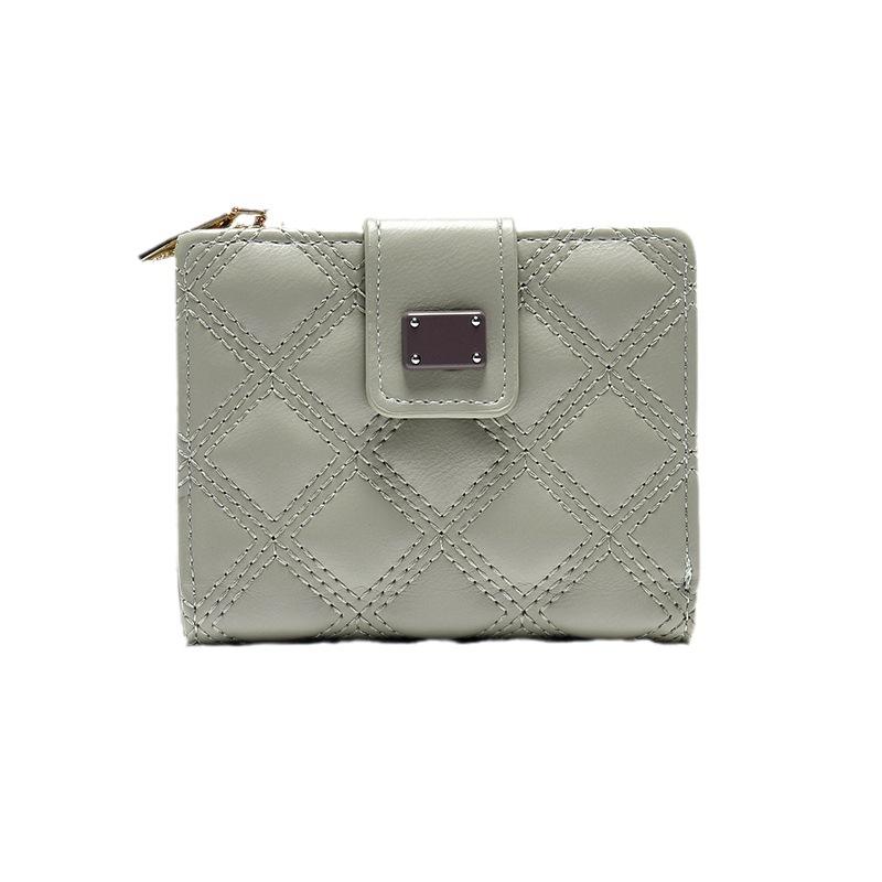2025 new short wallet female WaIIet rhombus premium small fragrant texture change bag