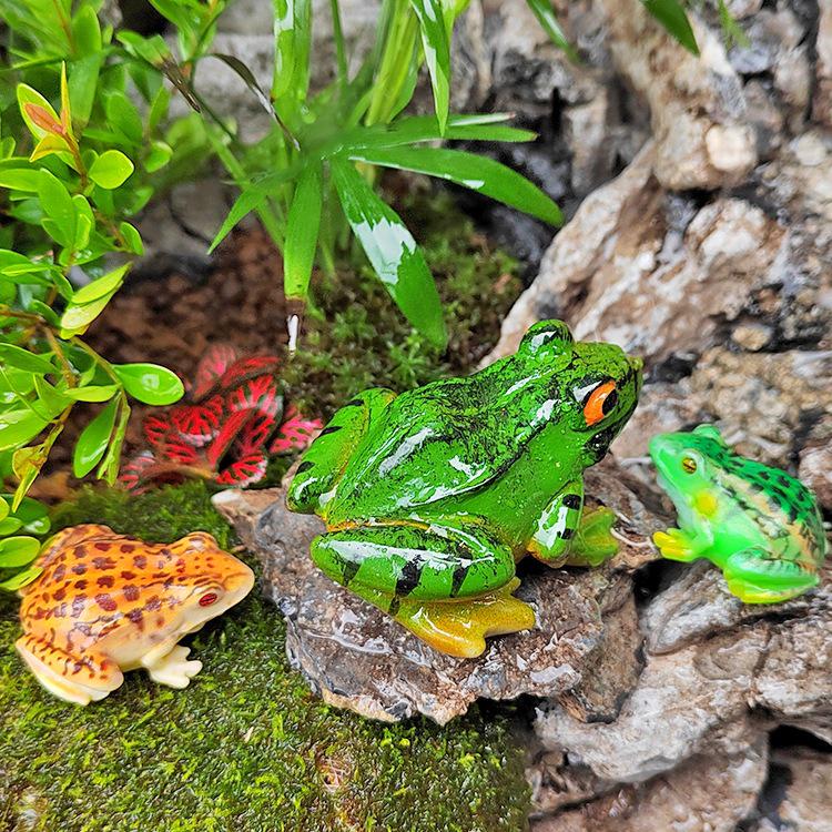 Creative Micro Landscape Frog Ornament for Fish Tank and Bonsai Decoration
