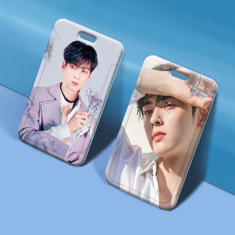Cha Eun Woo Student ID and Badge Holder with Sliding Cover