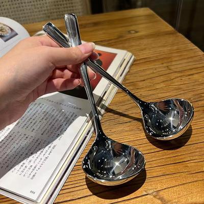 Utensili da cucina Cucchiaio a testa grande addensato Cucchiaio da zuppa Cucchiaio in acciaio inossidabile di grande capacità