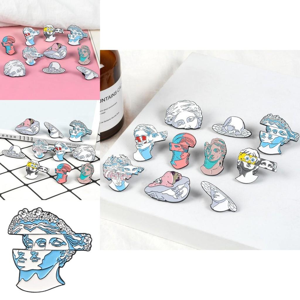 2021 Summer Trendy Skull Brooch Badge Sophisticated Geometric Shape For Men And Women