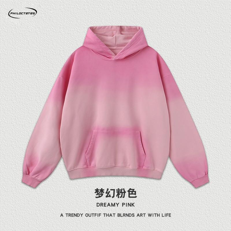 Unisex Oversized Used Washed Hoodie Streetwear Baumwoll-Sweatshirt Winter Freizeit Lockerer Schnitt