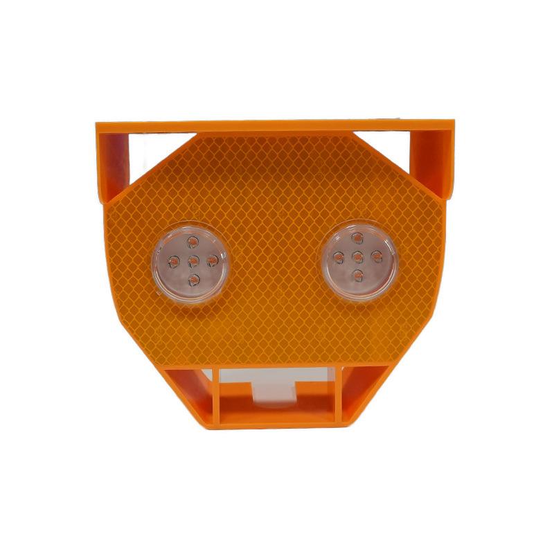 

Solar Powered Cat Eye Warning Light Synchronized Flashing on Highways Yellow and White Induction Light LED Cat Eye Strobe Light жовтий