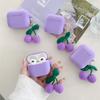 Violet Plush Cherry for AirPods Pro1 Generation Protective Case 1 Generation Pro1 Apple Bluetooth Headset Case