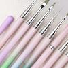 1 Pcs Gradient Metal Handle Nail Art Brush Triangular Drawing Painting Line Pen Liner French Manicure Tools
