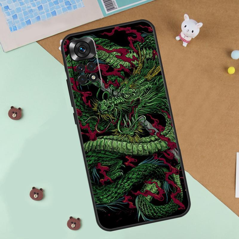 Chinese Dragon Case For Xiaomi Redmi 14C 10C 12C 13C Cover For Redmi Note 13 Pro 14 9 10 11 12 10S 11S 12S
