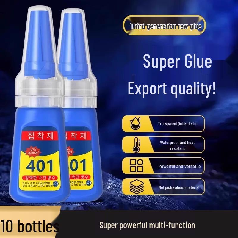 Quick-Dry Universal Super Glue for Metal, Wood, Plastic, Glass, and Shoe Repairs