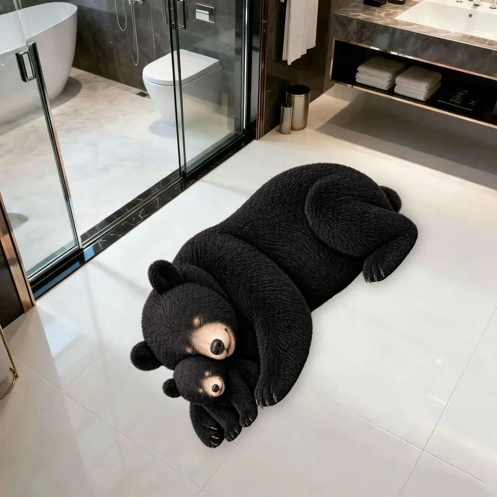 Bathroom mat 60x90 cm 2 mm 3d effect bronze