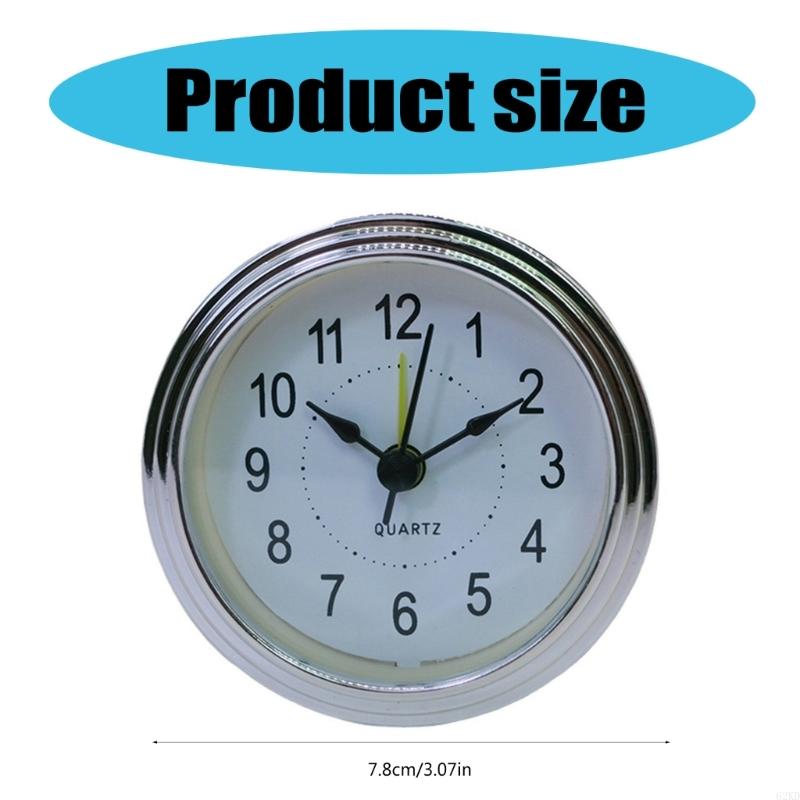 62KD Decorative 78mm Snooze Clock Movement Clock Insert with Arabic or Roman Numerals Round Watch Insert Repair Replacement