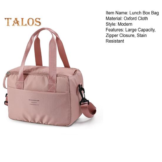 Přenosná taška na oběd Ženy Tepelně izolovaná krabička na oběd Tote Bag Chladící kabelka Vodotěsná Bento Pouch Kancelář Jídlo přes rameno