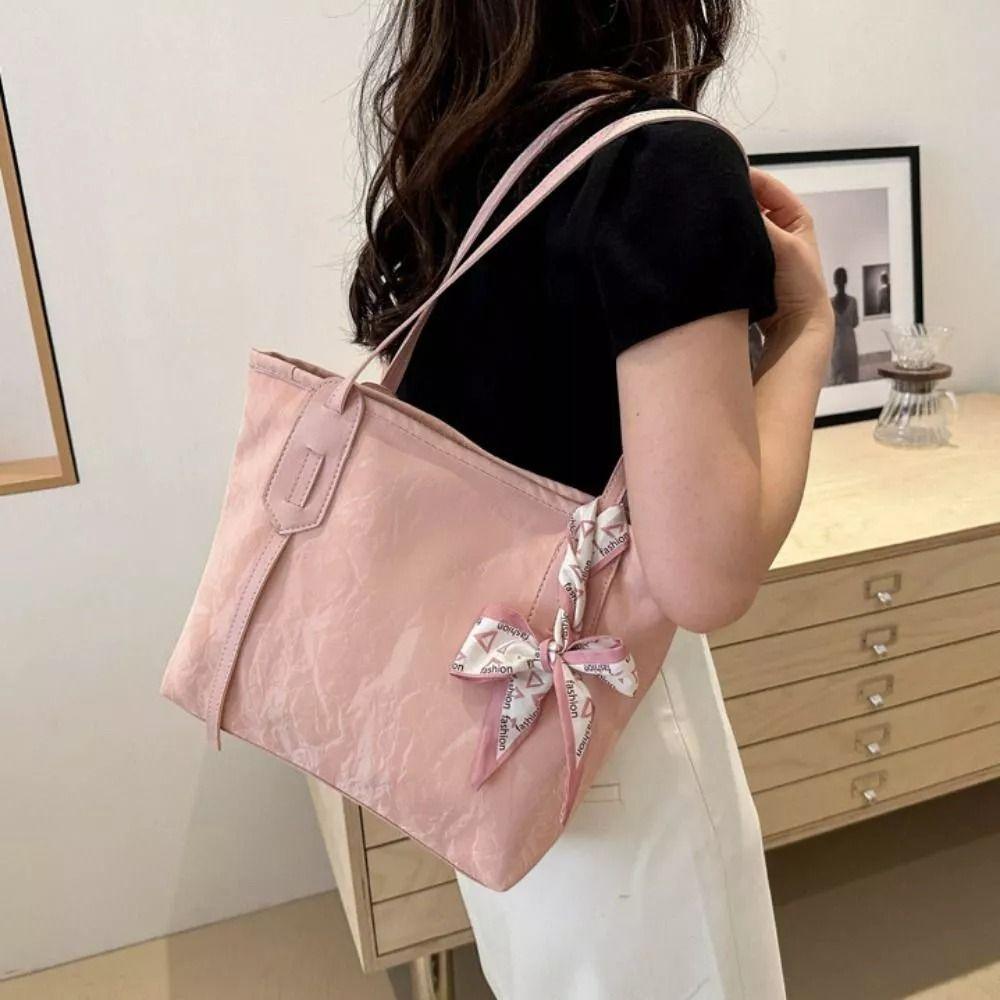 PU Leather Shoulder Bag Large Capacity Tote Bag Fashion Student School Bag