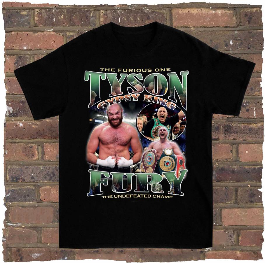 Графичная футболка Tyson Fury Подарок для фаната Хлопковая унисекс рубашка 8D953 Унисекс футболка XXL