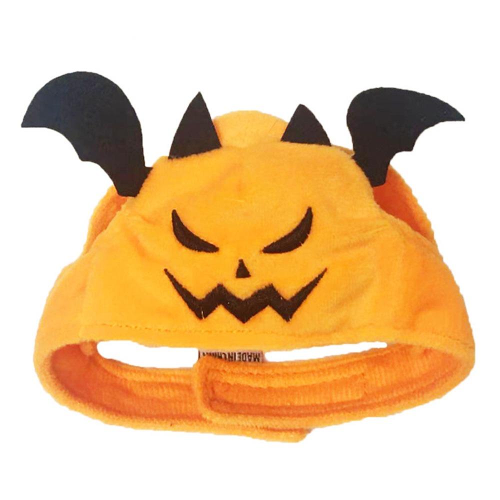 Dress Up Pet Halloween Hat Headdress Plush Cat Headgear Headdress Pumpkin Dogs Hat  Costume