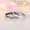Black and White Rhombus Ring for Boys and Girls Couples Simple Pair Ring