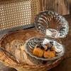 Luxurious French Retro 304 Stainless Steel Food Dish Plate Shell Box Jewelry Peal Storage Bag
