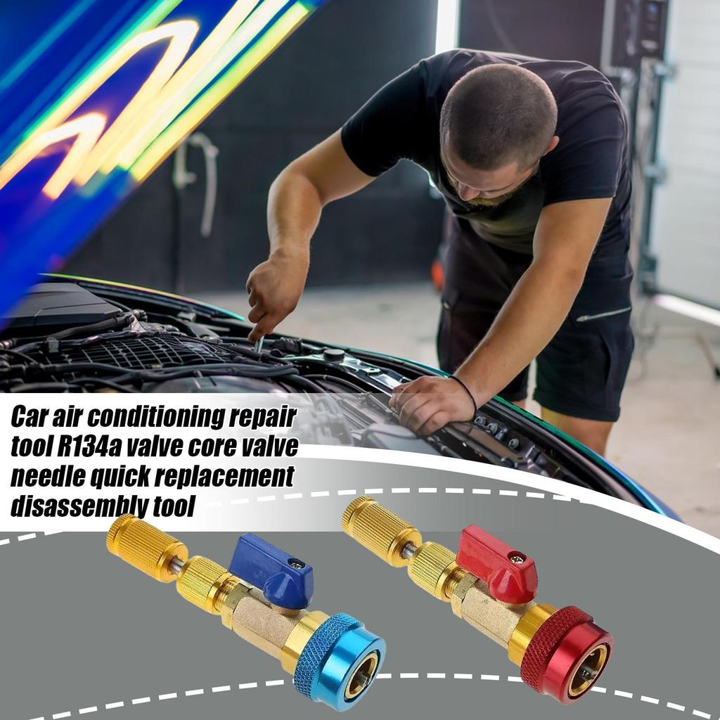 Valve Core Removal Tool Air Conditioner Valve Stem Core Remover Tool Automotive Accessories Gadget Repair Kit For Vehicle System