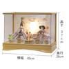 Hina prince and princess case case acrylic bride and width 49 x depth 26 x height 37 costume dolls, decoration, decoration, case, Sakuraakari, groom,