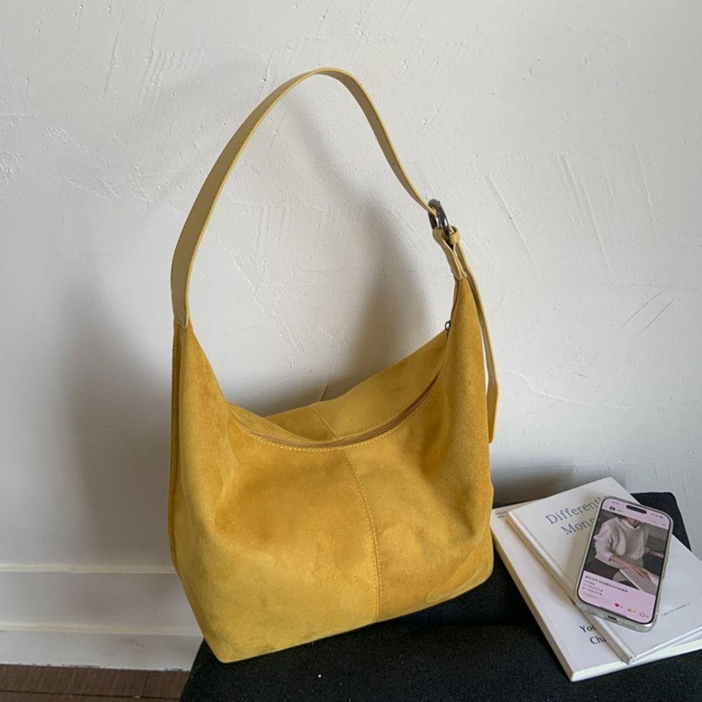 Handbag Vintage PU Crossbody Bag Large Capacity Female Tote Bag Sweet Suede Matte Hobo Bag  Girls