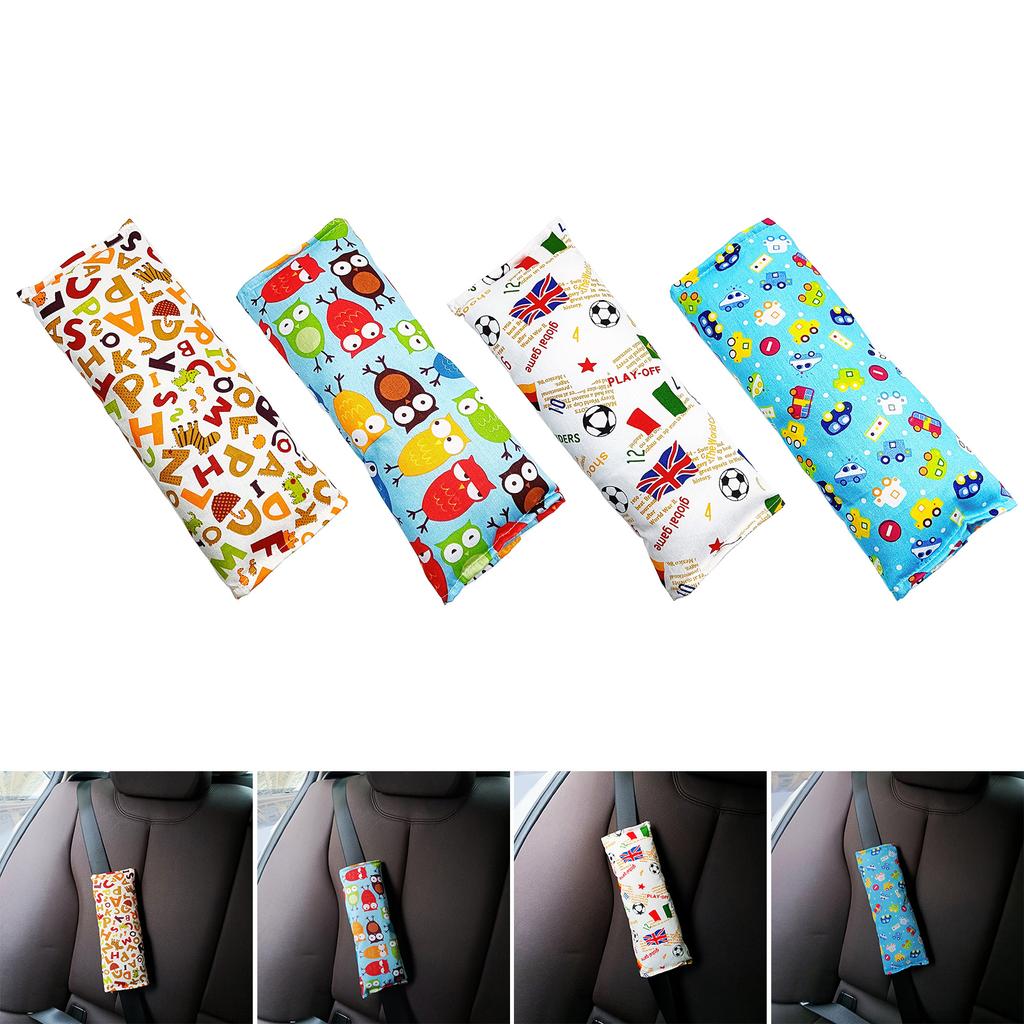 Safety Seat Belt Pillow Car Belt Cushion Pad Vehicle Shoulder Protector for Children Soft Seat Belt Strap Cover Headrest