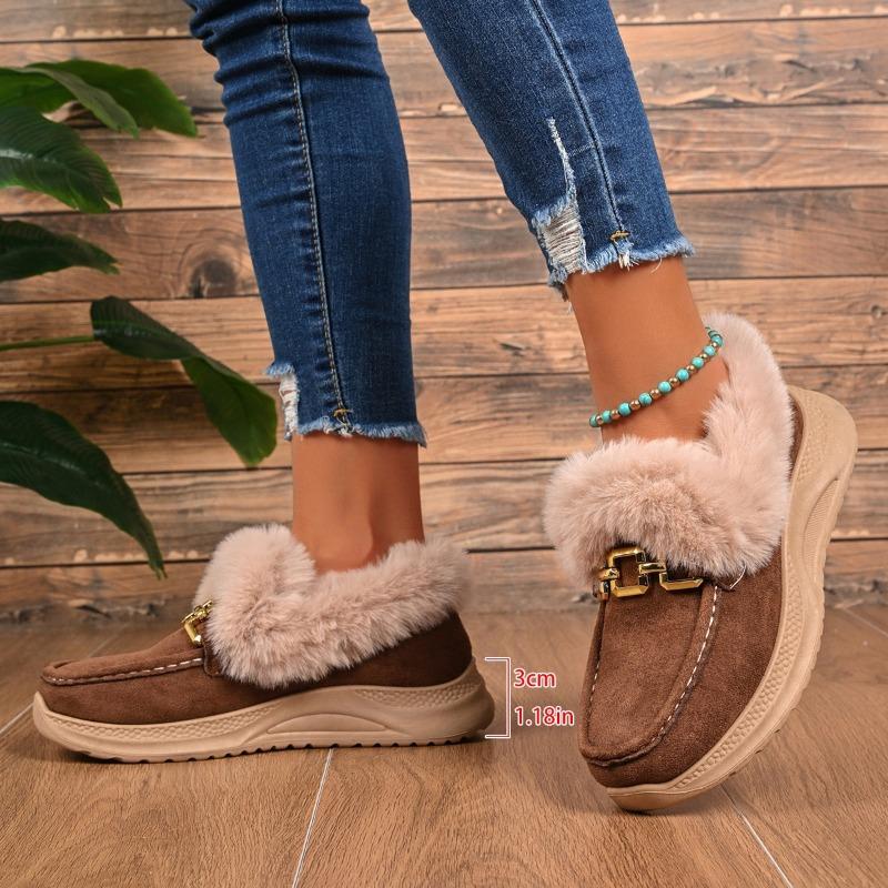 

Нові спортивні кросівки великого розміру на товстій підошві з флісу, протиковзкі бавовняні туфлі на одну ногу 43 коричневий