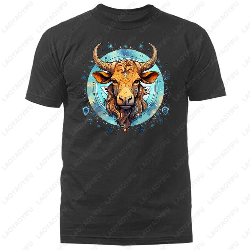 Taurus Zodiac Sign Horoscope Astrological Graphic Cotton Tshirt Unique Funny Print Tees Summer Fashion Aesthetic Women Men Tops S разноцветный