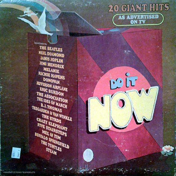 

LP Record VARIOUS 20 Giant Hits The Do It Now Found LP1001 RONCO TELEPROD US Rock Used