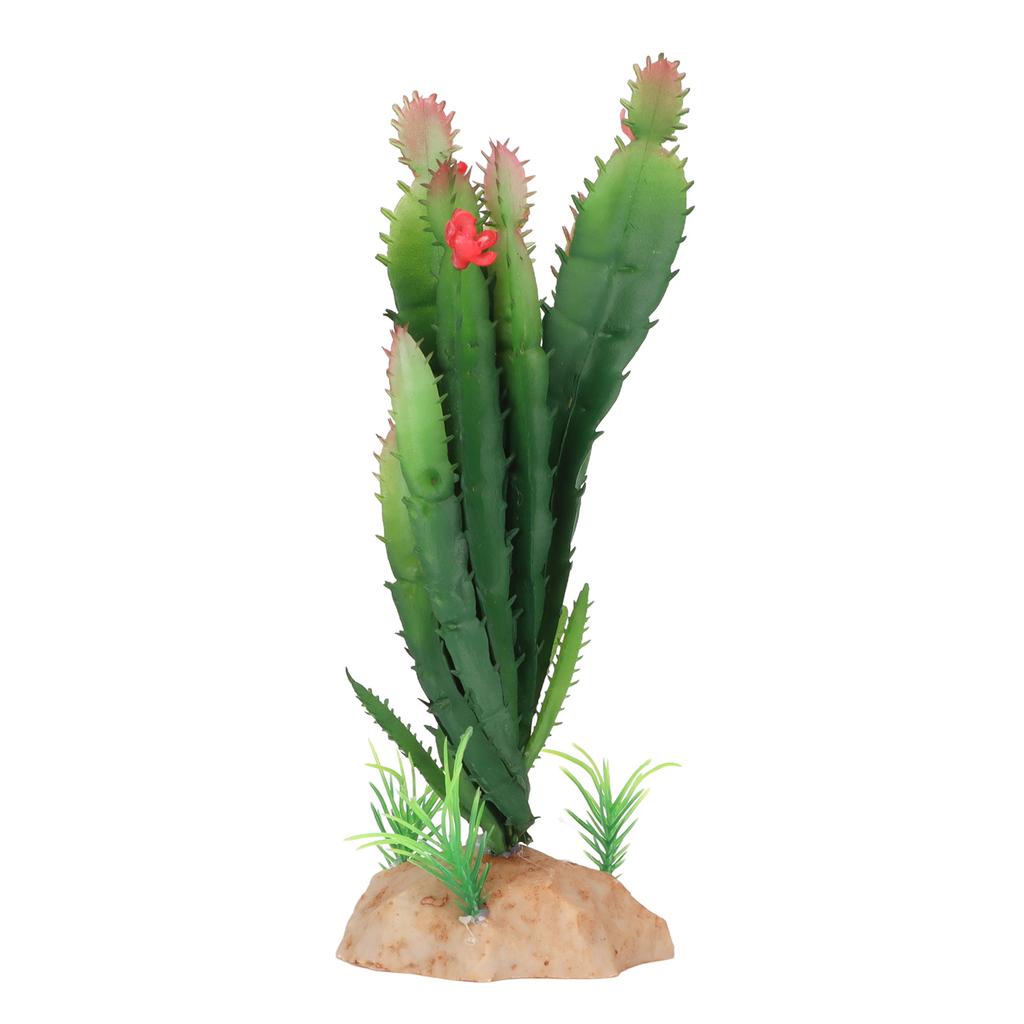 Aquarium Cactus Decoration Artificial Cactus Fish Tank Desert Reptile Decoration for Lizard Gecko