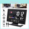 Modern Simplified Digital Alarm Clock With Calendar And Temperature Display For Home Use