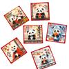 6pcs Cute New Year Panda Red Envelopes Traditional Gifts Packing Bags  Kids Gifts