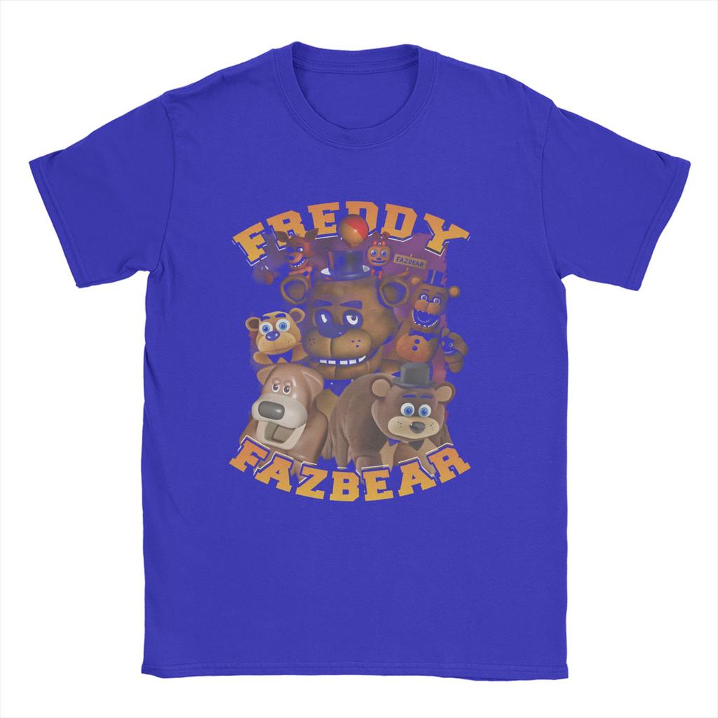 Men TShirt FNAF At Freddys Funny Pure Cotton Tee Shirt Short Sleeve  T Shirts Round Collar Tops Gift Idea