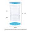 Hourglass Pickle Jar Dry Wet Separation Airtight Fridge Organizer for Kimchi Olives Pickled Vegetables (BPA Free, No FDA)
