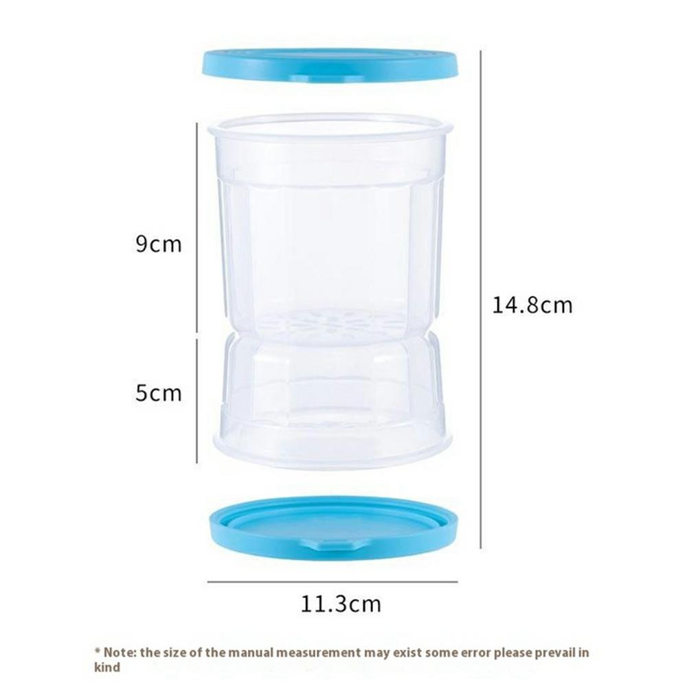 Hourglass Pickle Jar Dry Wet Separation Airtight Fridge Organizer for Kimchi Olives Pickled Vegetables (BPA Free, No FDA)
