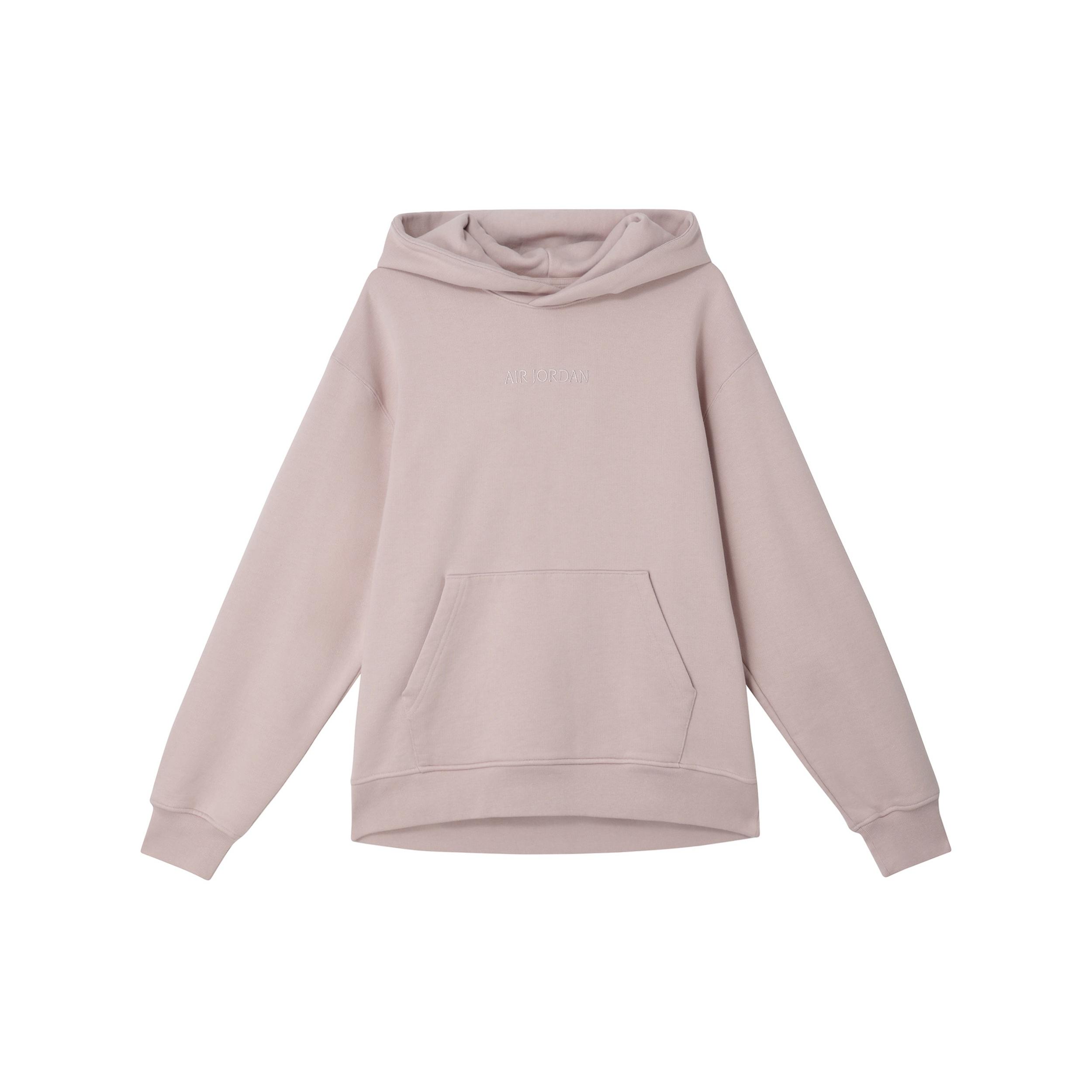 Air Jordan Wordmark Fleece Pullover Hoodie Asia Sizing Pink Oxford Men s FZ3953-601 L