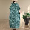 DIMANAF 2026 New Women Plus Size Summer Casual Long Dress Cotton Loose Oversize Maxi Print Floral Beach Sundress