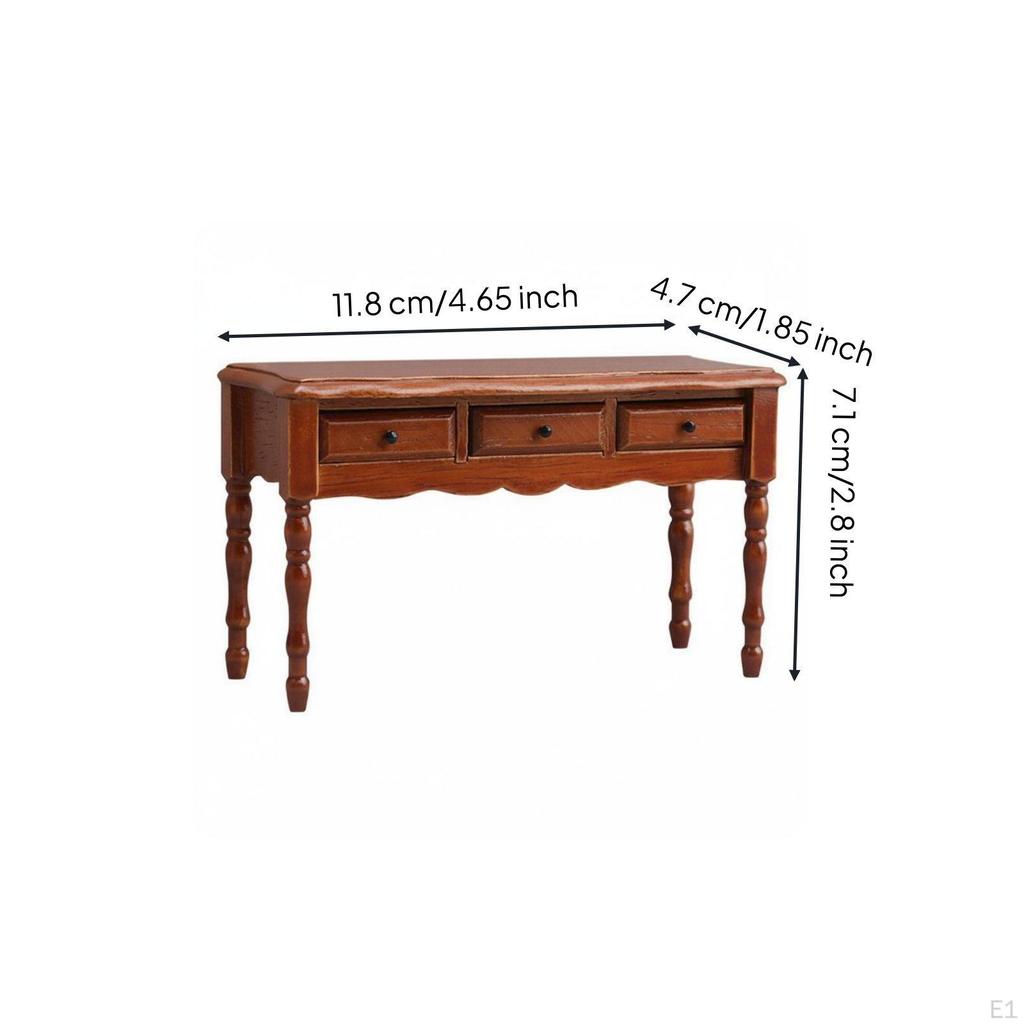 1:12 Dollhouse Desk Wood Scale Detailed