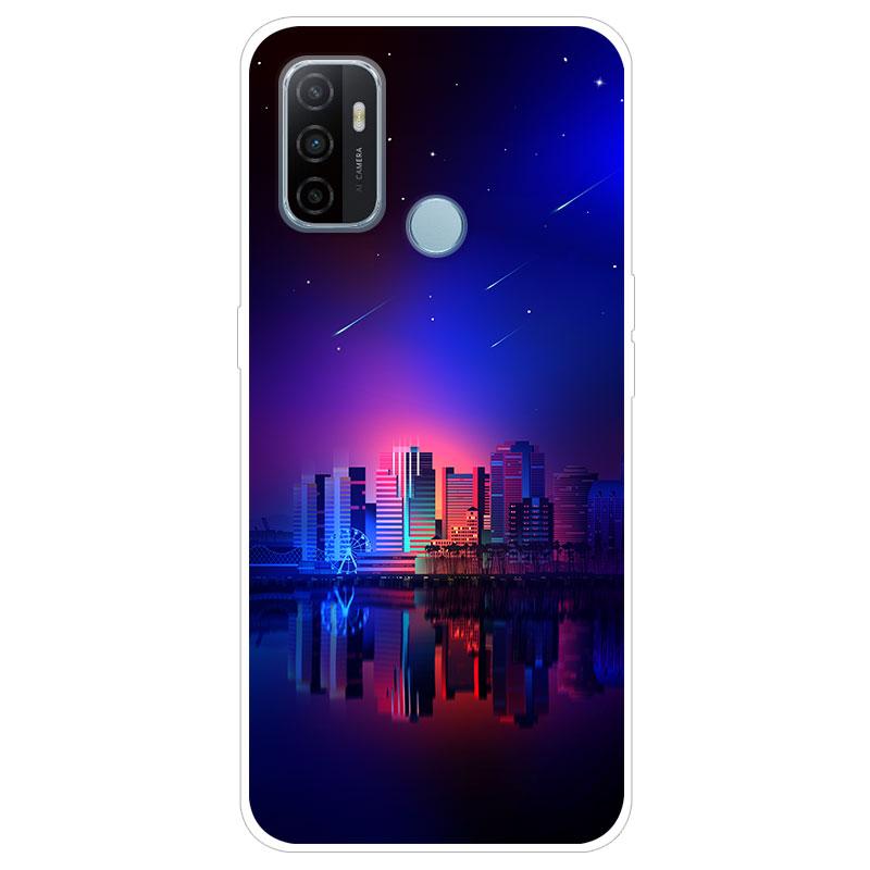 

Для OPPO A53 OPPOA53 чехол Мягкая силиконовая задняя крышка модный чехол для телефона с мультяшным рисунком For OPPO A53 белый