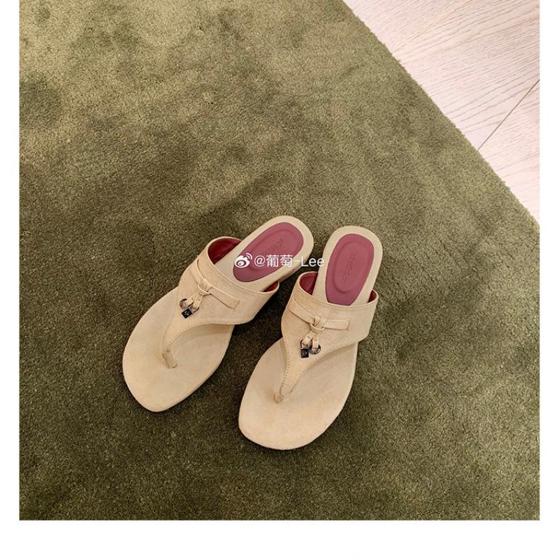 

New models can be worn outside, toe temperament herringbone clip tassel outside wear versatile low heel cool slippers women s spring and summer 35 абрикосовый