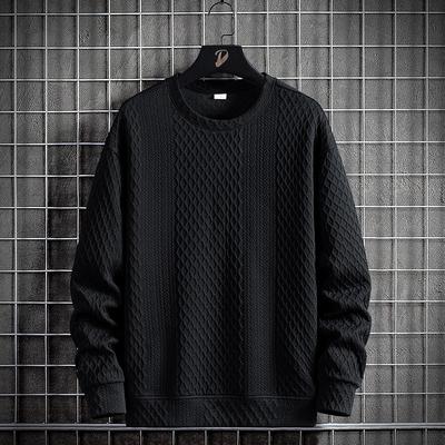 Frühlings- und Herbst Herren Locker Lässig Rundhals Pullover Unterhemd