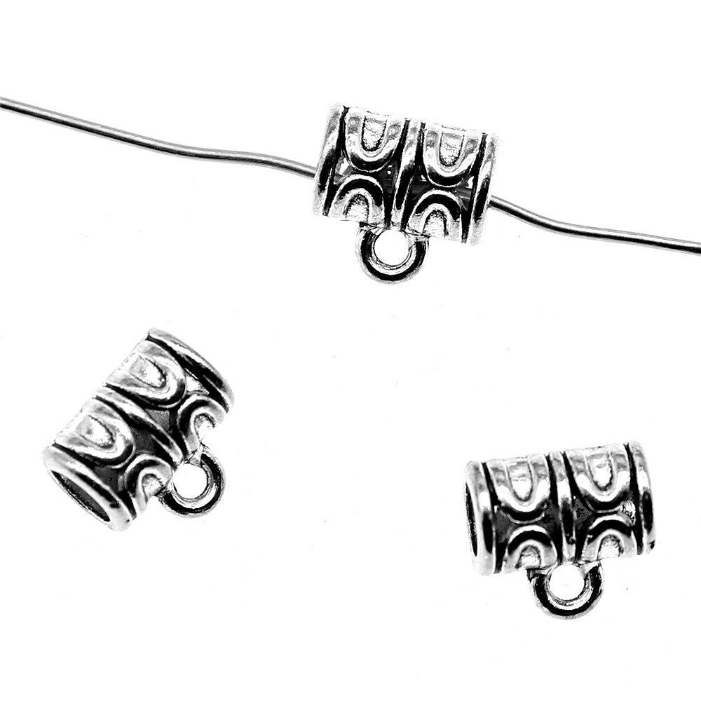 

15 шт. бусины под залог, ювелирные изделия с узором, проставки для трубок, бусины с большими отверстиями, бусины под залог, 10x9x6 мм, размер отверстия 4 мм B13919