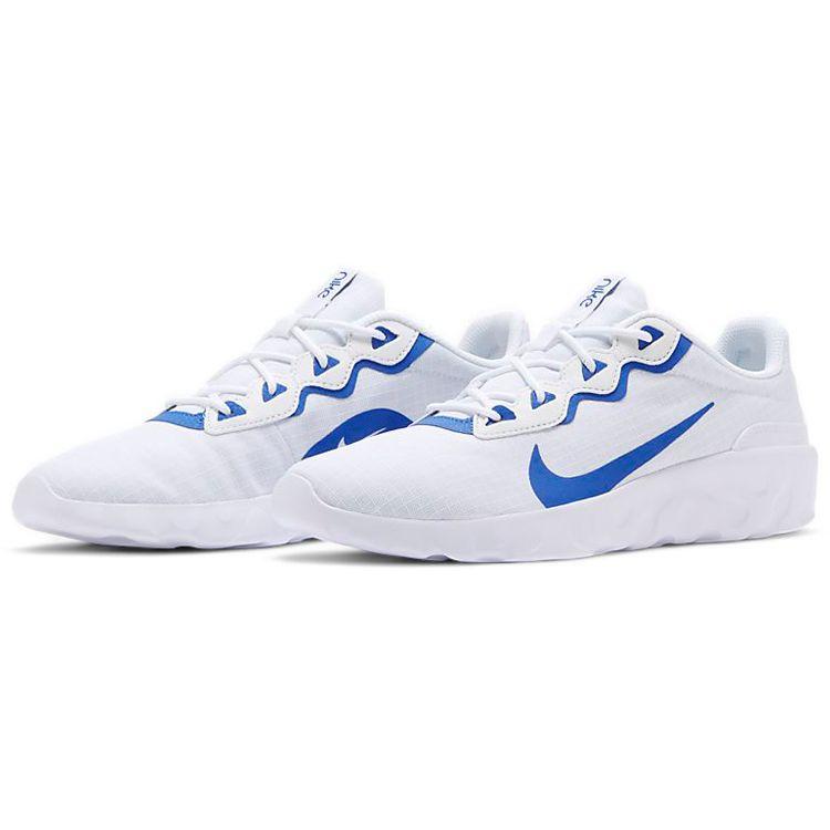 Nike Explore Strada Sports Versatile Shock Absorbing Non-Slip Low-Top Marathon Running Shoes Men Sneaker White Blue CD7093-103