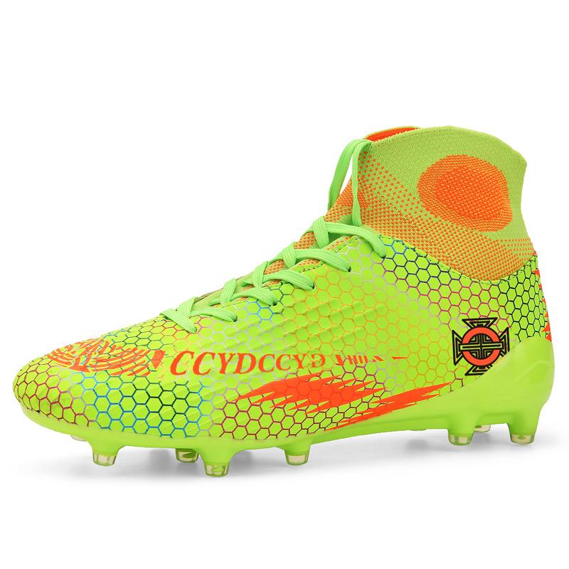 

Source Large size football shoes, men s high-top mandarin ducks AG spikes, youth student sports training shoes C Luo 46